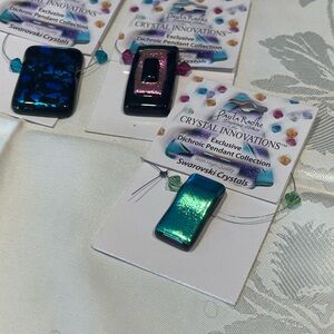 Paula Radke Dichroic Pendant Collection - Blue and Green New